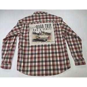 Weatherproof Vintage Womens LongSleeve Plaid Flannel Shirt XL Customized Sequins